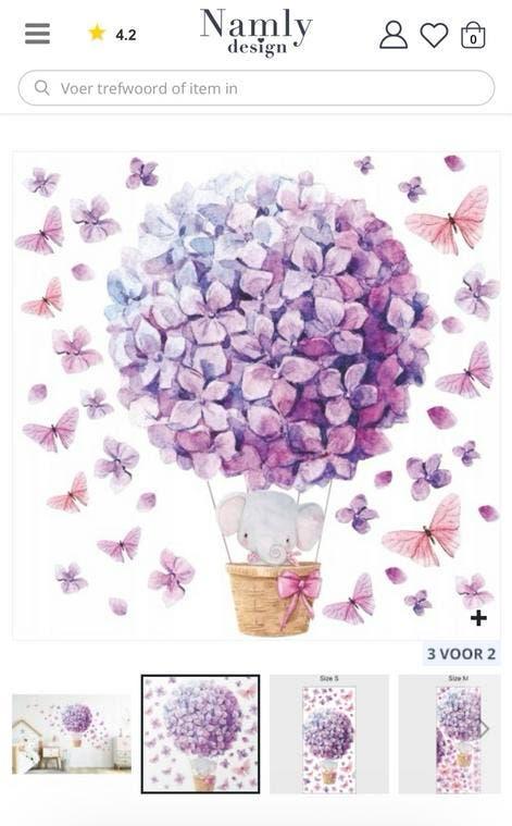 Namly Design muursticker, Ophalen of Verzenden, Minder dan 10 m²