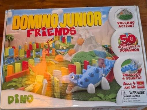 Domino Junior Friends met vulkaan van Goliath, Ophalen, Gebruikt, Jongen of Meisje