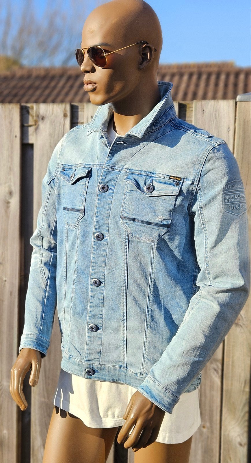 PME Legend spijkerjack - Maat L - Zo goed als nieuw, Info@justbrands.nl, Blauw, Ophalen of Verzenden, Zo goed als nieuw