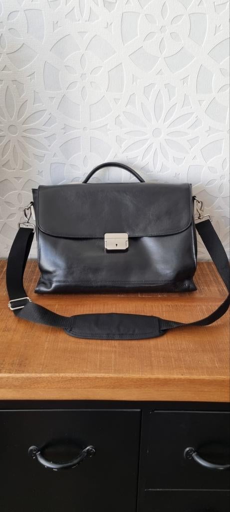 * LUXE * NWST! Castelijn & Beerens leren A4 aktetas damestas, 30 tot 40 cm, Minder dan 30 cm, Zwart, Aktetas of Boekentas
