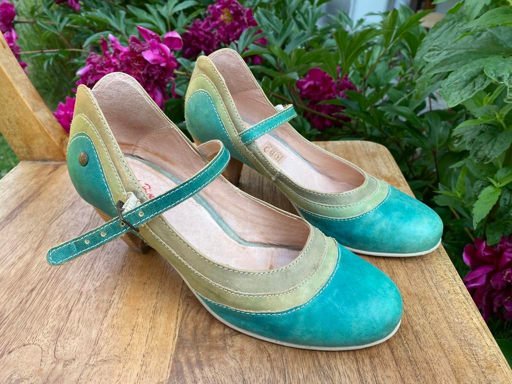 Dick Boons pumps mt 38, Kleding | Dames, Schoenen, Pumps, Ophalen of Verzenden, Zo goed als nieuw, Groen