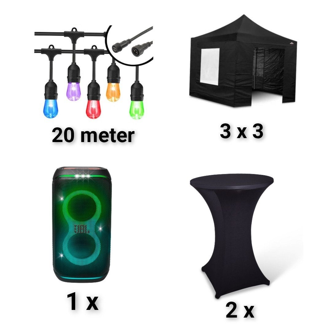 Partytent 3x3 pakket 1 te huur, Ophalen of Verzenden, Nieuw, Verjaardag