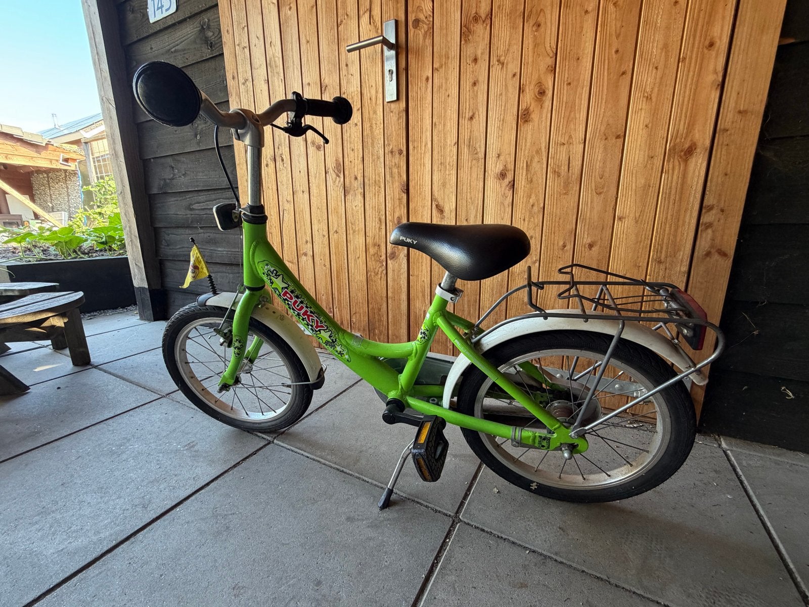 Puky kinderfiets 16 inch - Groen, Ophalen, Gebruikt, Terugtraprem, 16 tot 20 inch