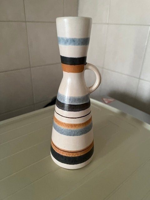Vintage Oostduitse VEB Haldensleben 4048 Vaas met oor., Antiek en Kunst, Ophalen of Verzenden