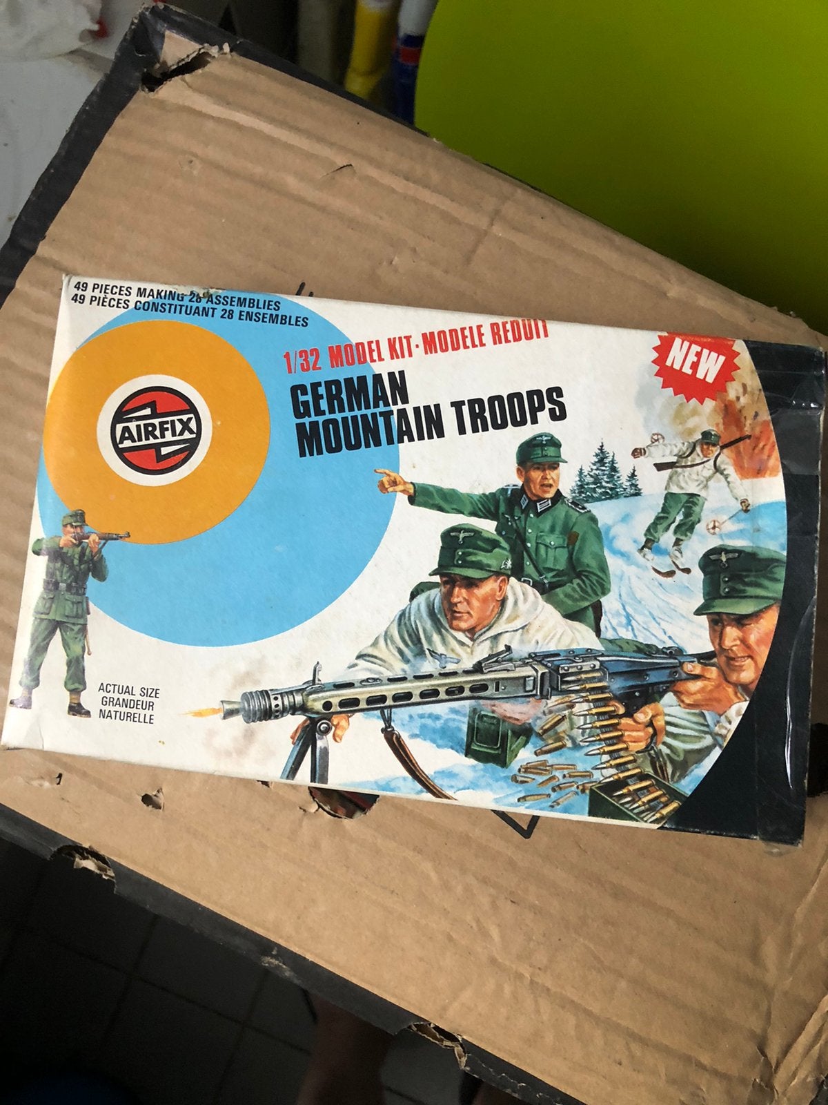 German mountain troops airfix, Hobby en Vrije tijd, Ophalen of Verzenden, Zo goed als nieuw, 1:50 of kleiner