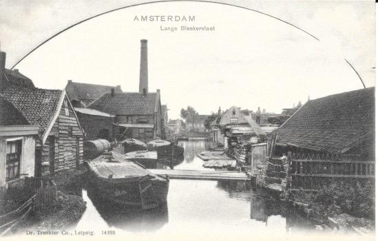 AMSTERDAM Lange Bleekersloot, Verzamelen, Ansichtkaarten | Nederland, Verzenden, Voor 1920, Ongelopen, Noord-Holland
