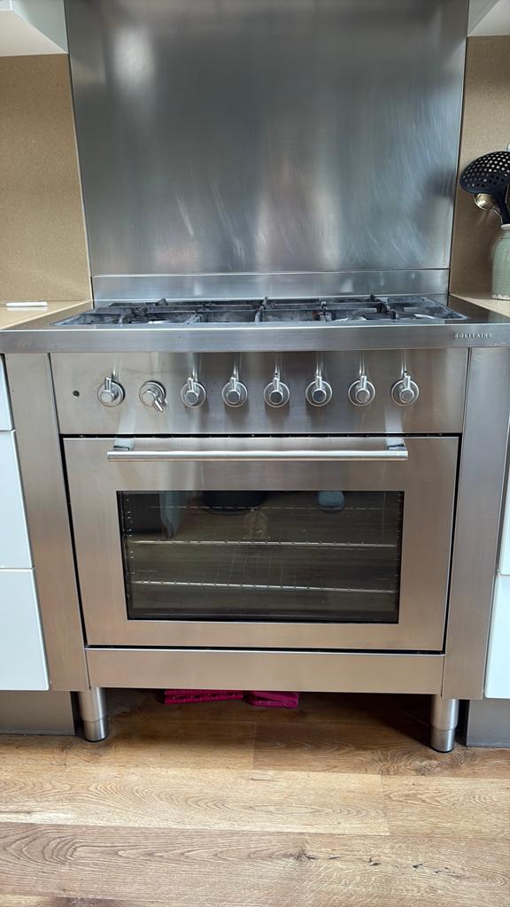 Bosch Solitaire Fornuis (5-pits), oven en afzuigkap, Ophalen, Gebruikt, 60 cm of meer, Gas