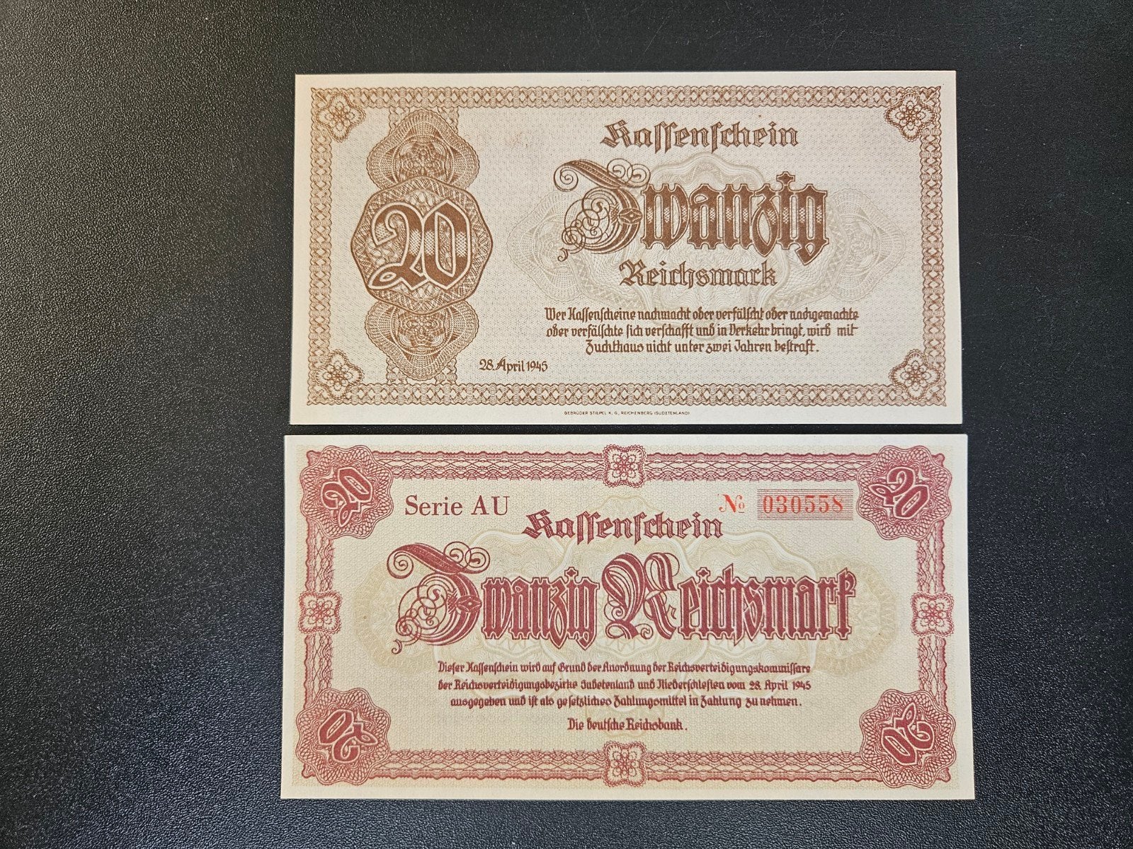 Duitsland pick 187 Sudetenland & lower Silesia '45 UNC p.st., Ophalen of Verzenden, Duitsland, Los biljet