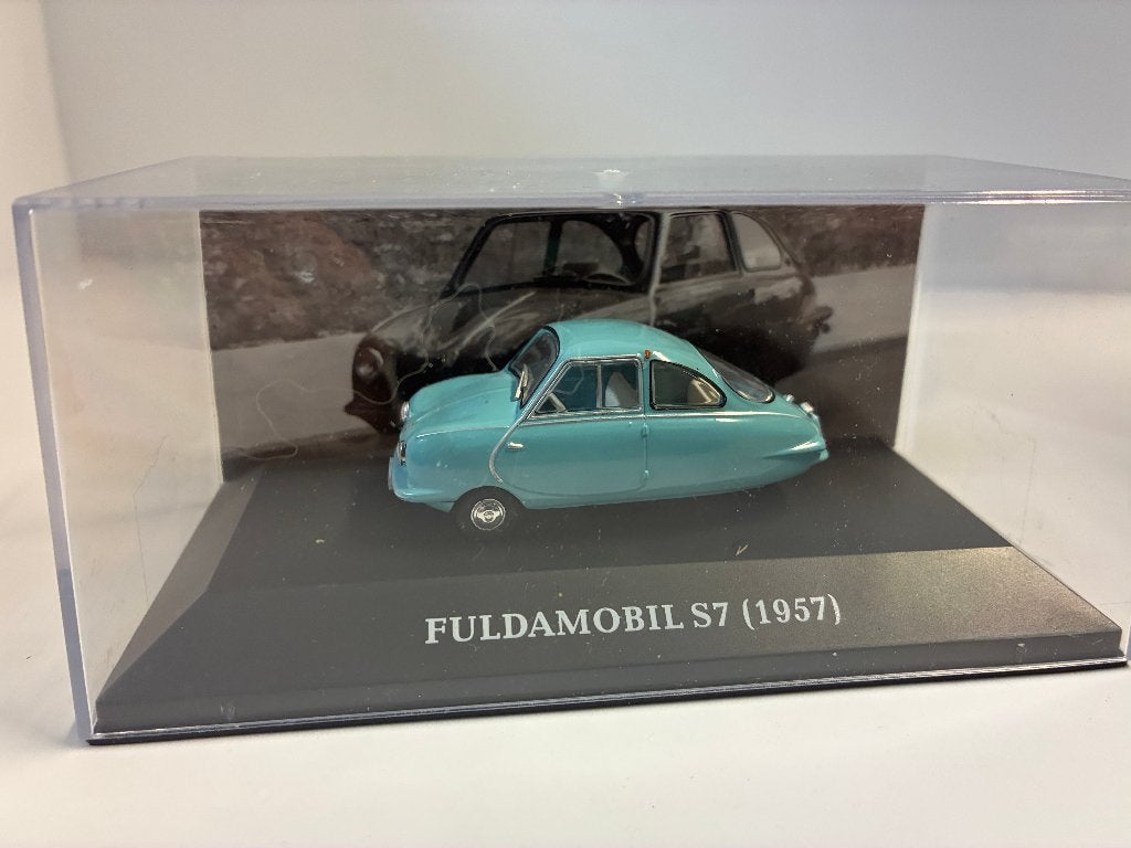 27335: Fuldamobil S7 - 1957 - Atlas 1:43, Auto, Ophalen of Verzenden, Zo goed als nieuw, Bachsatztstr. 54 D 72131 Ofterdingen, Germany