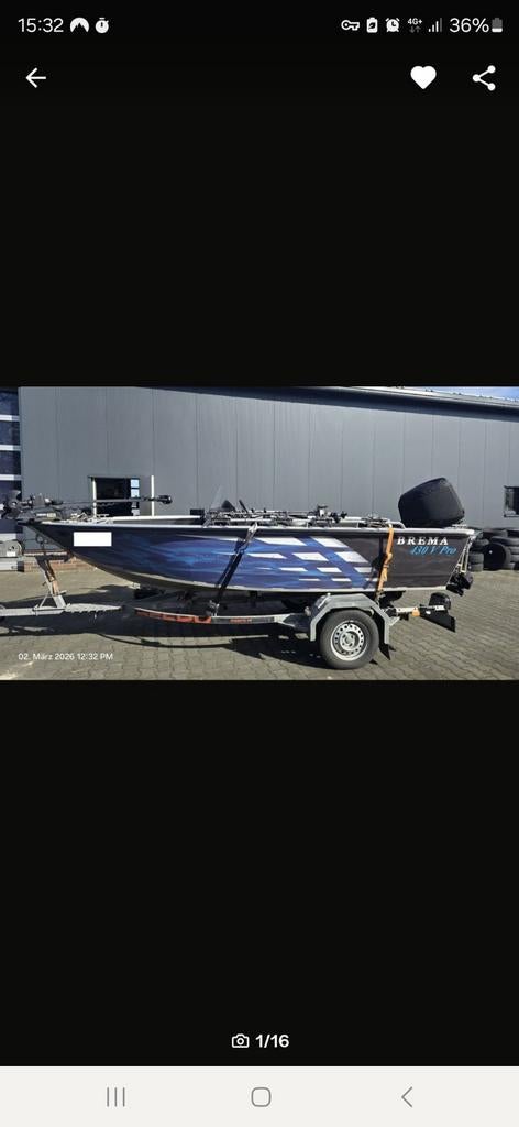 Brema 430 V Pro Visboot met buitenboordmotor Livescope, Ophalen of Verzenden, Zo goed als nieuw