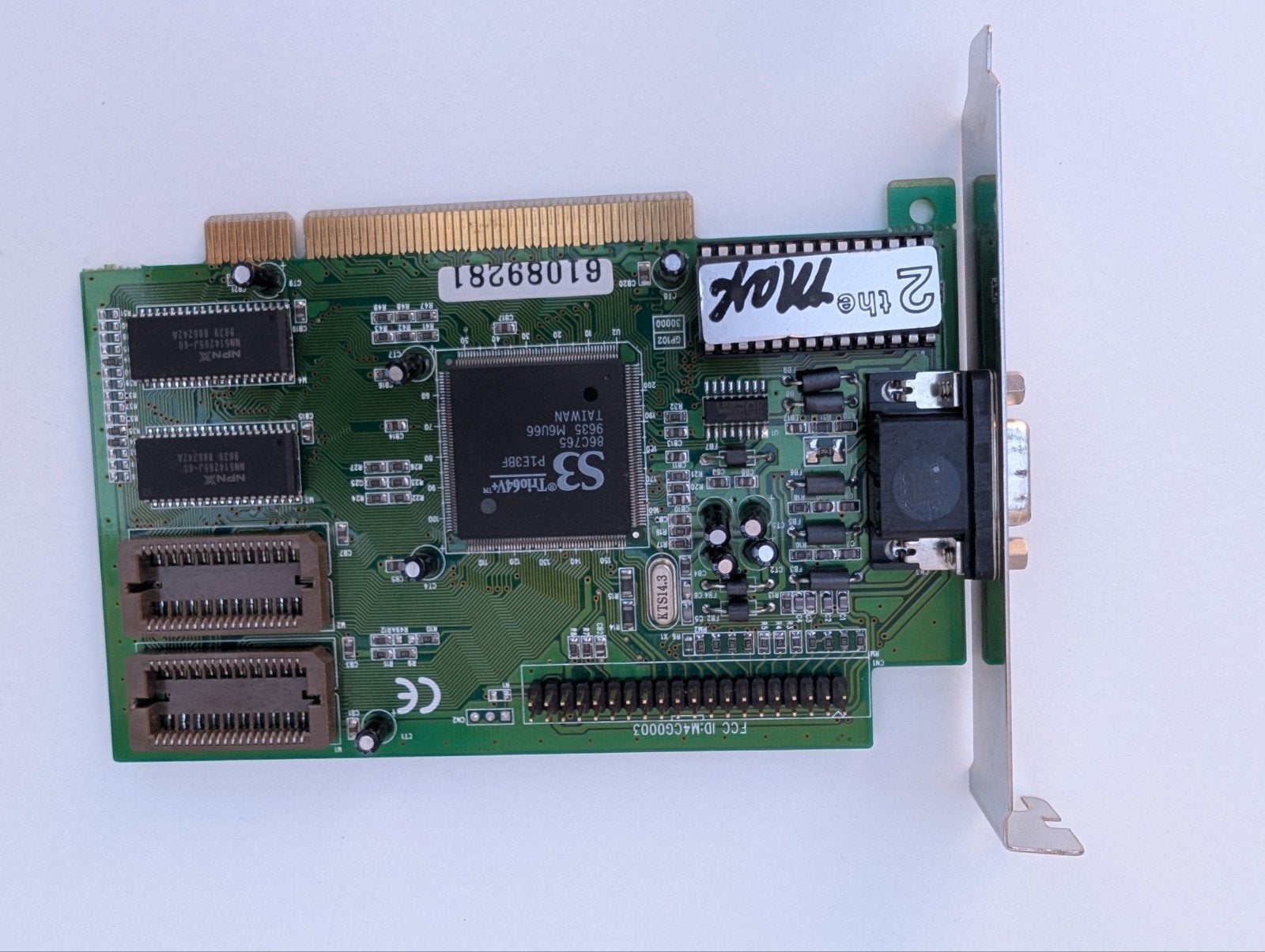 2 the max S3 Trio64V+ videokaart 2MB (PCI), Computers en Software, Videokaarten, Gebruikt, Overige soorten, VGA, Ophalen of Verzenden