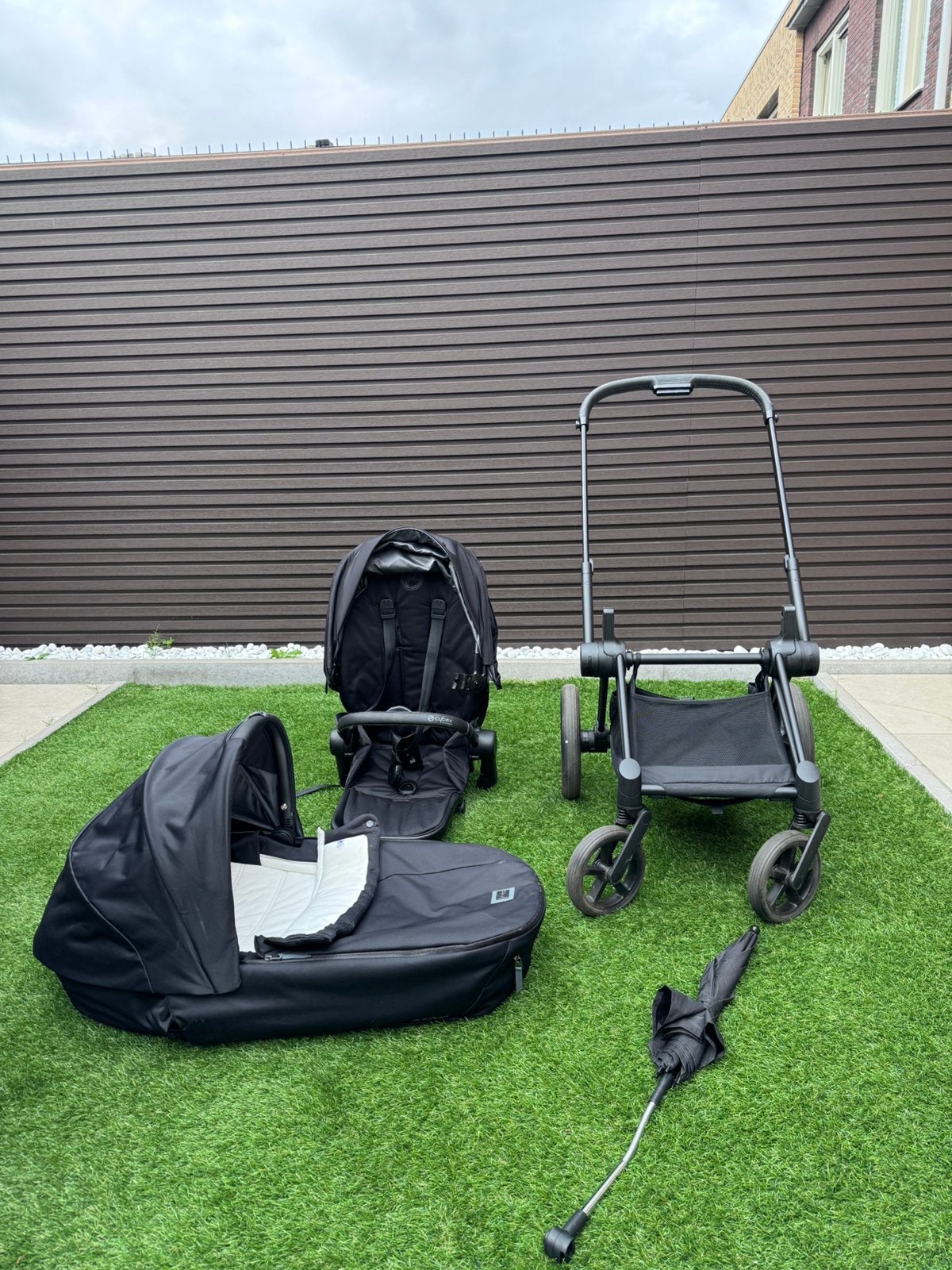 Cybex Priam kinderwagen mat zwart, Kinderen en Baby's, Kinderwagens en Combinaties, Zo goed als nieuw, Met reiswieg, Ophalen, Kinderwagen