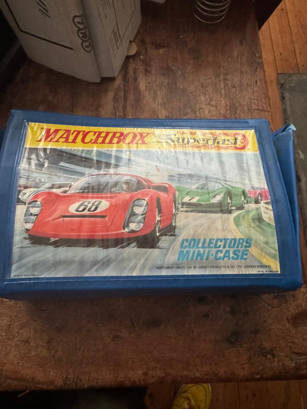 Vintage Matchbox koffertje. vol met oa Matchbox autotjes, Ophalen of Verzenden, Auto