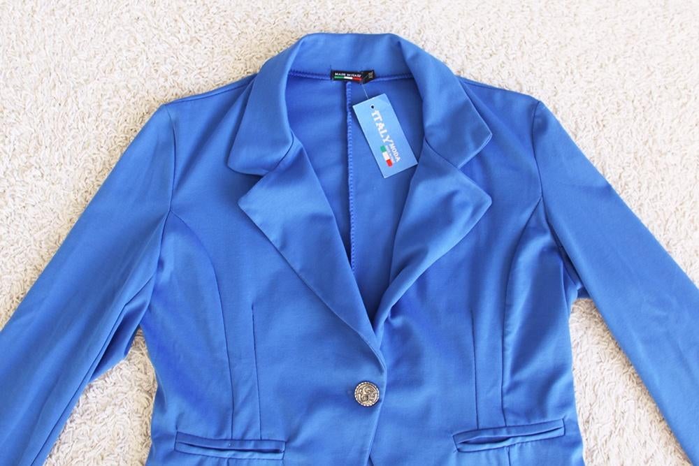 Prachtig Italy Moda Jasje (M/L) - 62 € 20,-, Blauw, Maat 46/48 (XL) of groter, Zo goed als nieuw, Jasje