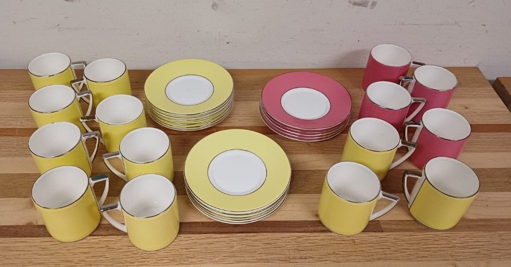 Wedgwood Jasper Conran kop en schotels - 15 stuks, Ophalen of Verzenden, Zo goed als nieuw, Kop(pen) en/of Schotel(s), Wedgwood