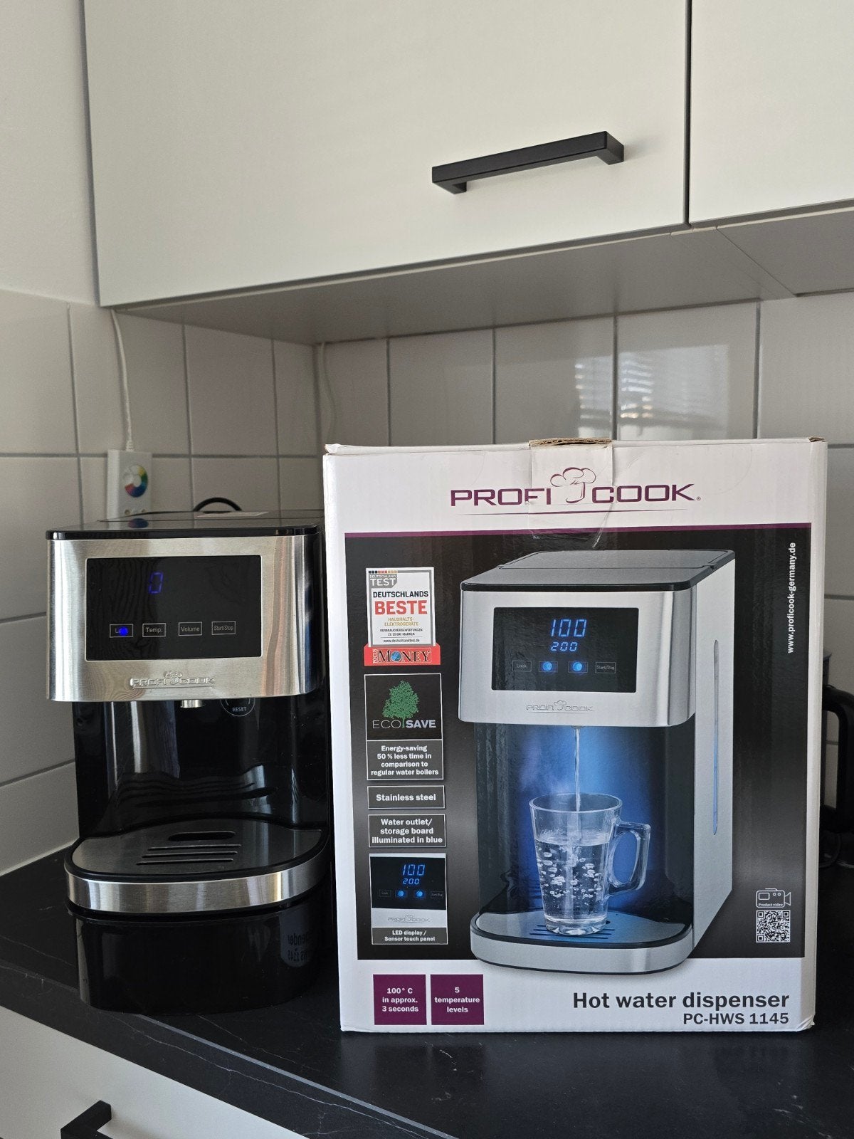 ProfiCook PC-HWS 1145 Hete Water Dispenser, 2 liter of meer, Ophalen of Verzenden, Zo goed als nieuw, Rvs