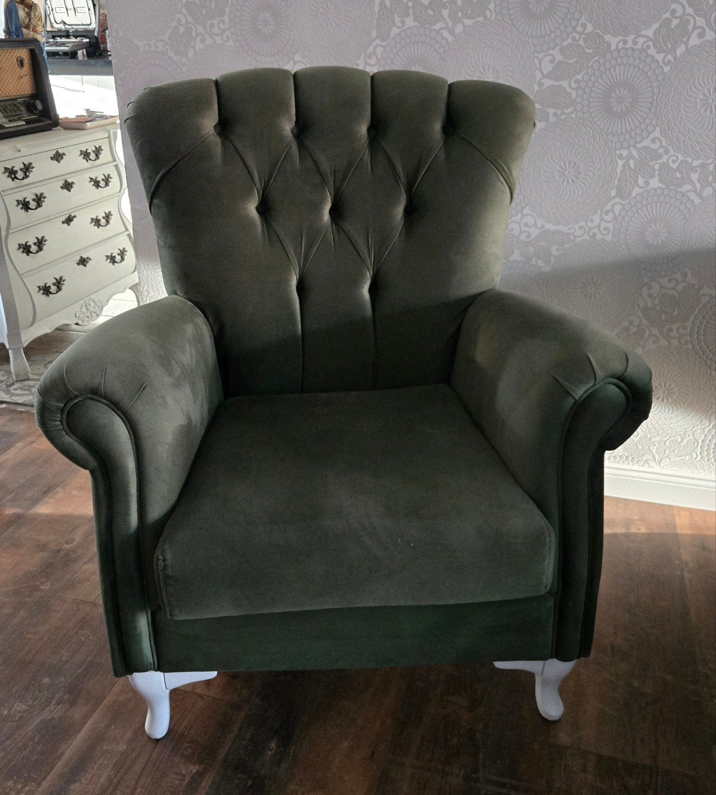 Mooie stoel - 90 cm breed, 65 cm hoog, 90 cm diep, Ophalen, Gebruikt, Klassiek, 75 tot 100 cm