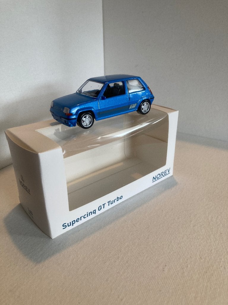 Renault 5 GT Turbo blauw Norev 1/43, Ophalen of Verzenden, Nieuw, Auto, Norev