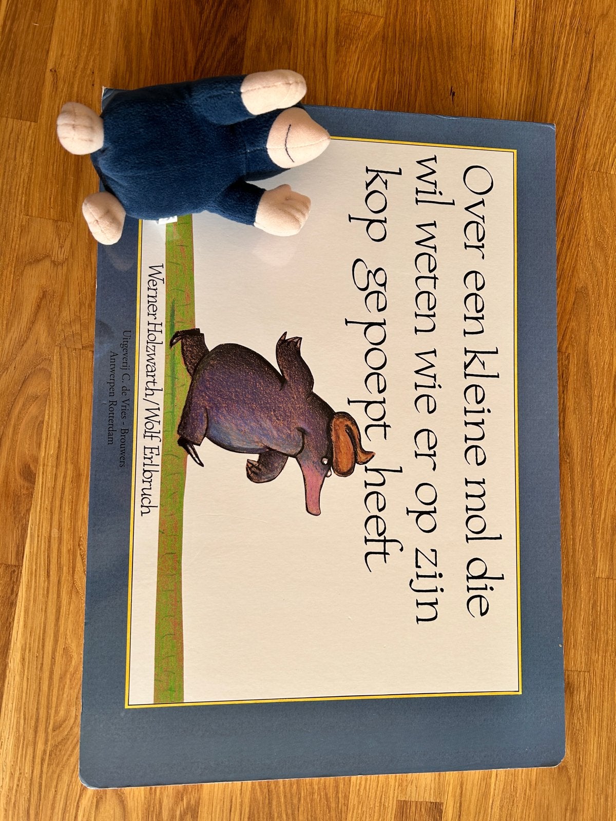 Over een kleine mol die wil weten wie er op zijn kop gepoept, Boeken, Fictie algemeen, Jongen of Meisje, Voorleesboek, 4 jaar