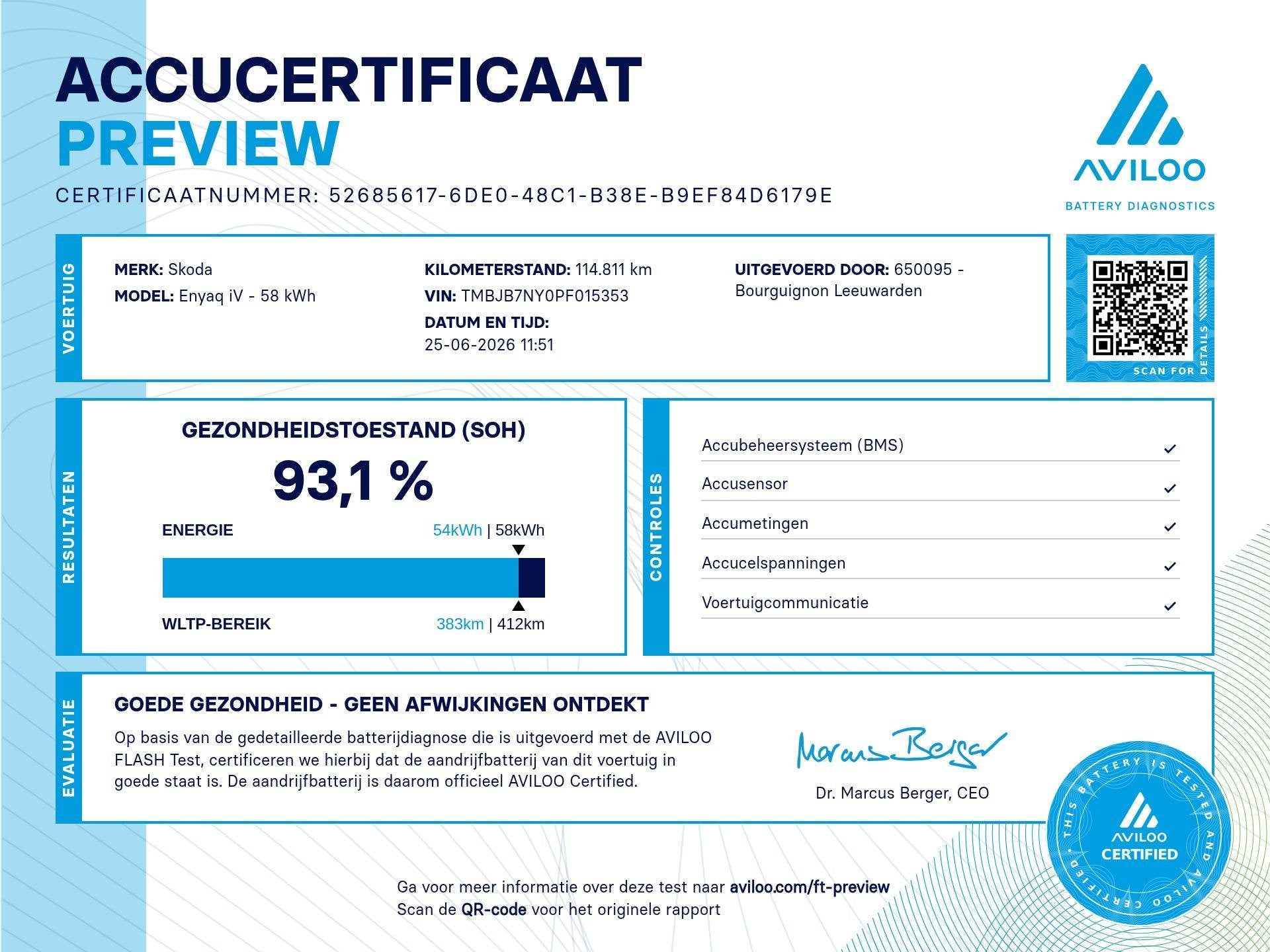 Skoda Enyaq iV 60 180 Pk | Climatronic | Cruise Control | Ca, Auto's, Skoda, Automaat, Achterwielaandrijving, Leder en Stof, Zwart