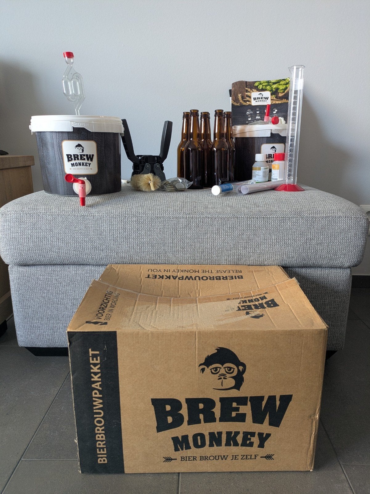 Brew Monkey Bierbrouwpakket - Complete Set, Ophalen of Verzenden, Zo goed als nieuw