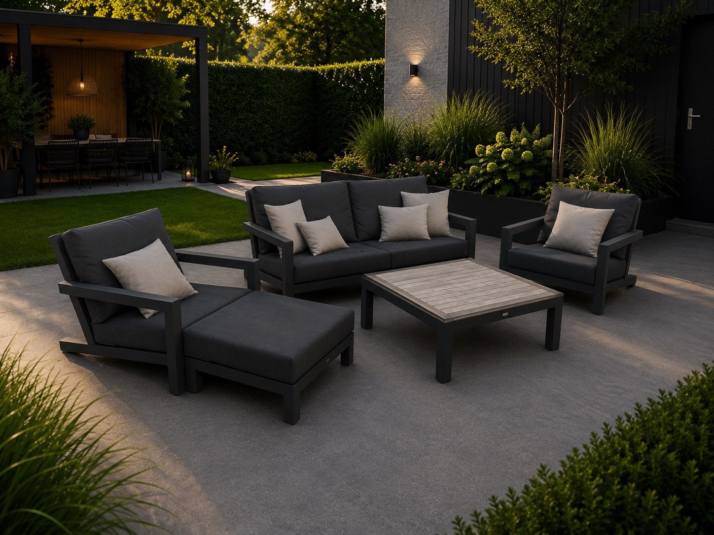LIFE Block Loungeset Tuinset, Ophalen of Verzenden, Zo goed als nieuw, Aluminium, Bank