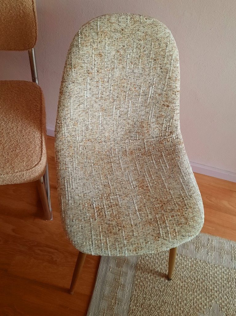 WOOOD eetkamerstoel Marije Chenille - Naturel, Ophalen, Hout, Overige kleuren, Zo goed als nieuw