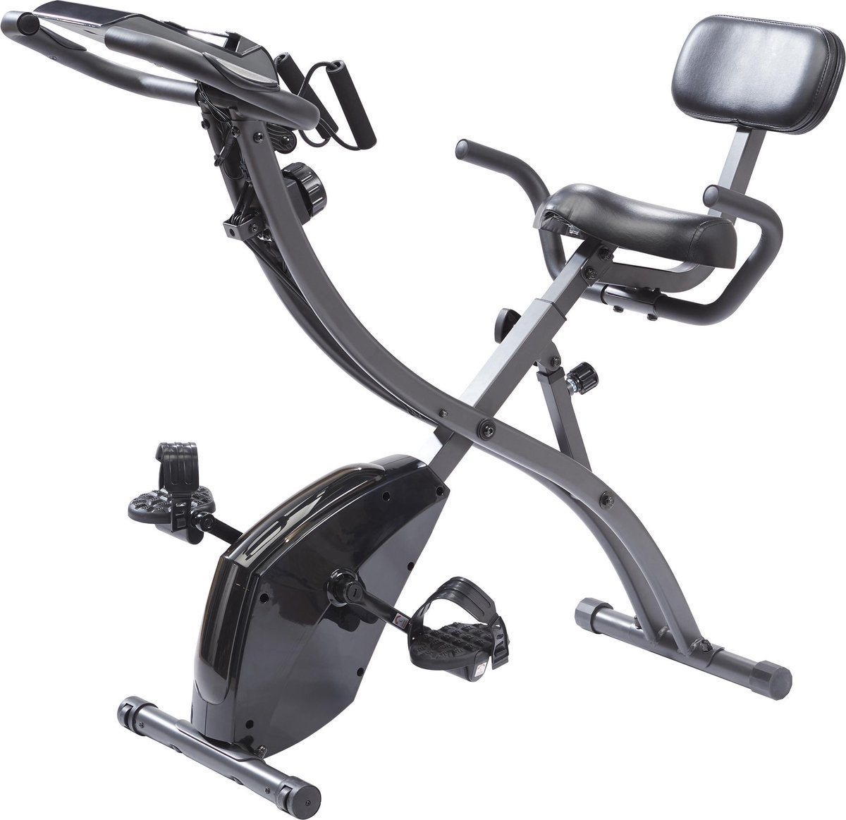 Opvouwbare hometrainer met rugleuning, Sport en Fitness, Ophalen of Verzenden, Zo goed als nieuw, Metaal, Benen