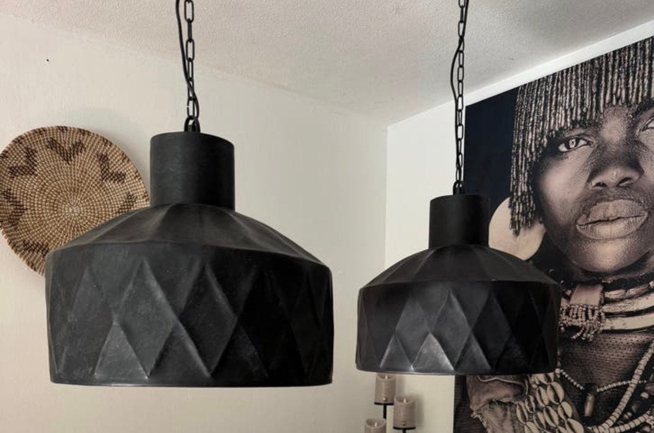 3 super mooie Eric kuster lampen  - Blikvanger, Huis en Inrichting, Lampen | Hanglampen, Ophalen, Gebruikt, Metaal, 75 cm of meer