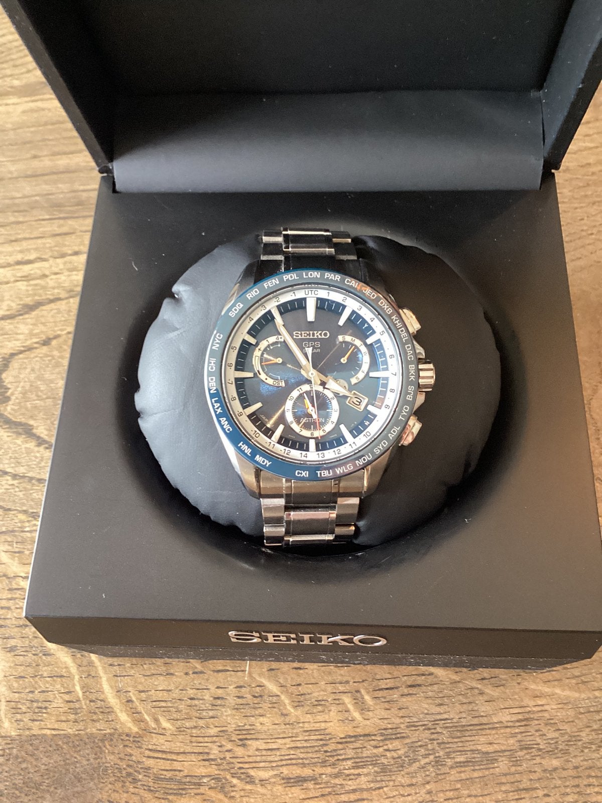 Seiko Astron GPS Solar (SSE053J1), Staal, Polshorloge, Ophalen of Verzenden, Zo goed als nieuw