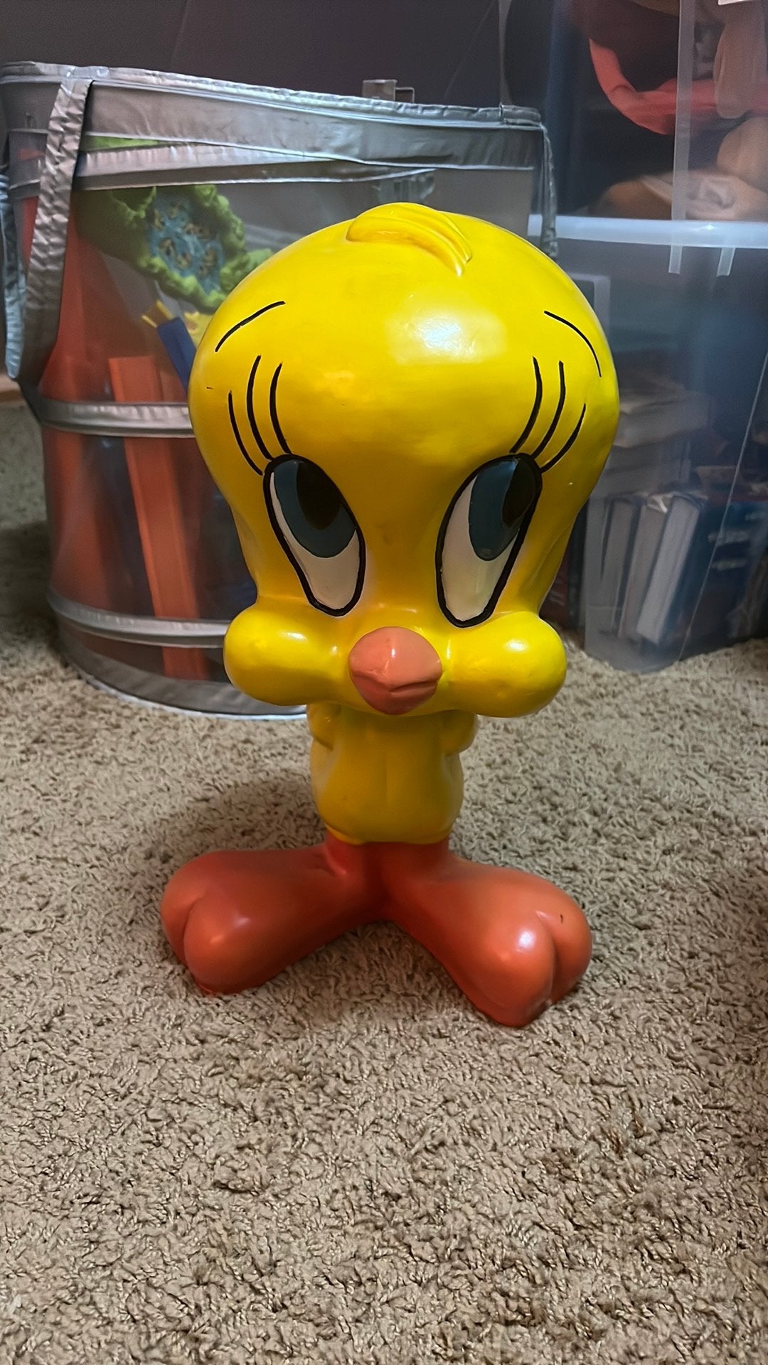 Grote Vintage Tweety Bird Spaarpot – Warner Bros, Ophalen of Verzenden, Zo goed als nieuw