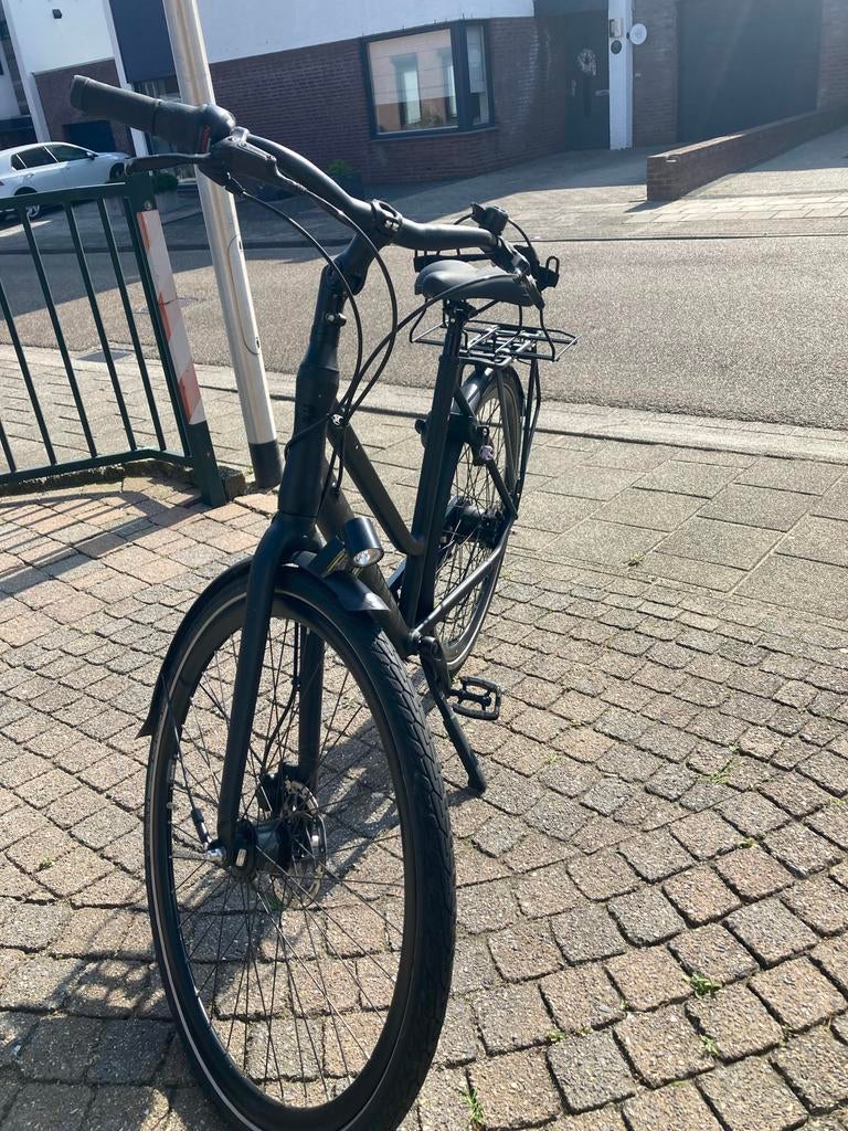 Zwarte Gazelle stadsfiets met schijfremmen, Fietsen en Brommers, Fietsen | Dames | Damesfietsen, Ophalen, 53 tot 56 cm, Versnellingen