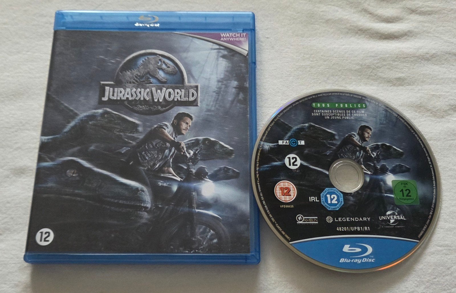 Jurassic World/Actie/Blu-ray/Steven Spielberg, Ophalen of Verzenden, Zo goed als nieuw, Actie