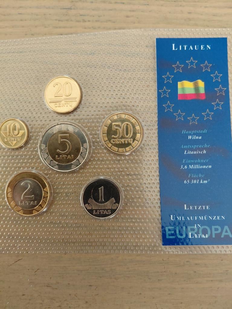Litouwse Litas munten set - Laatste circulatiemunten, Ophalen of Verzenden