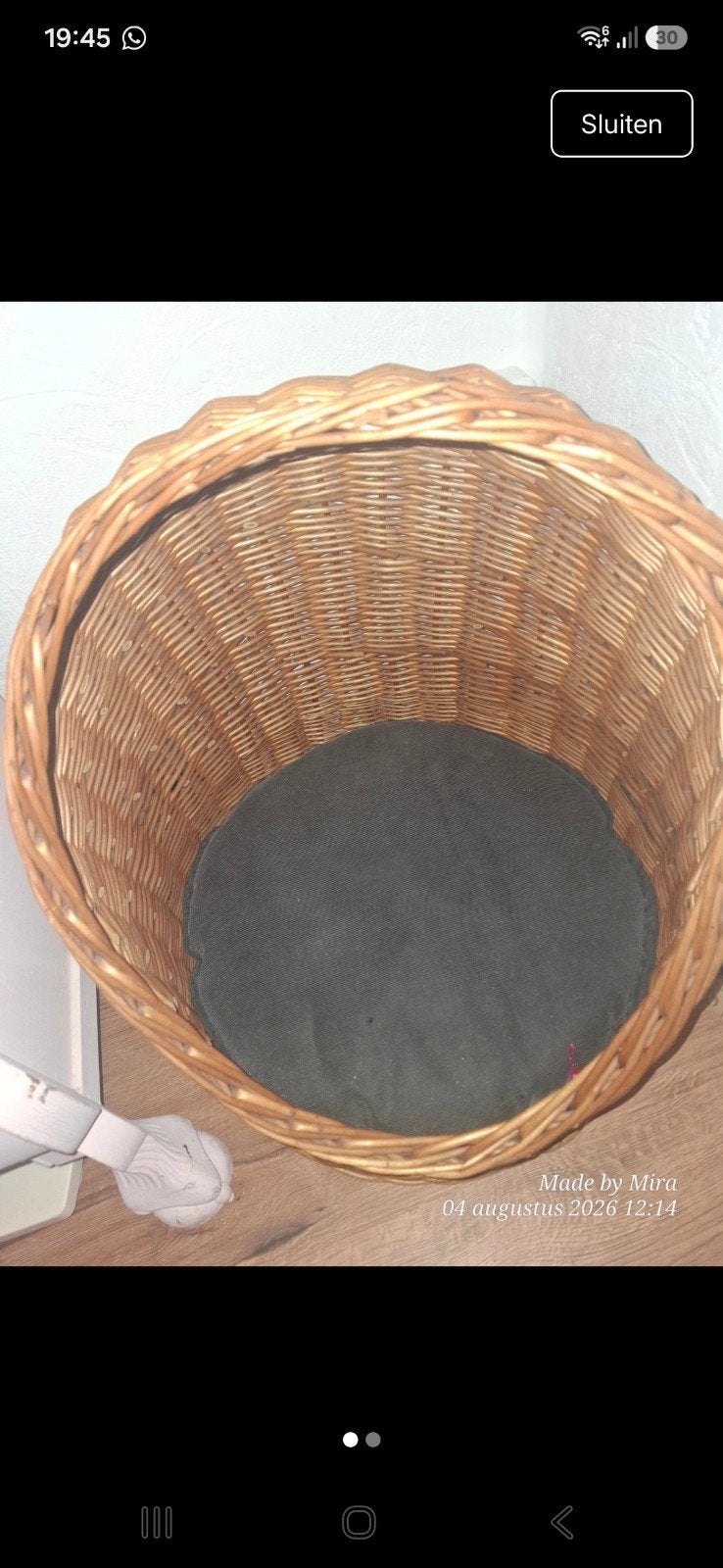 katten mand rotan, Dieren en Toebehoren, Kattenmanden, Ophalen of Verzenden, Zo goed als nieuw, Riet