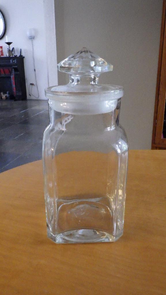 mooie retro snoeppot van glas, Ophalen of Verzenden, Overige typen