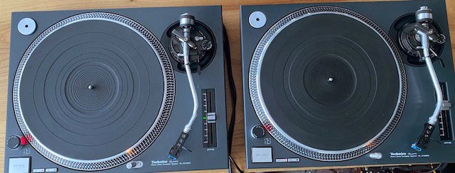 set Technics SL1210 mk2 platenspelers in near mint conditie, Ophalen, Zo goed als nieuw, Platenspeler, Technics