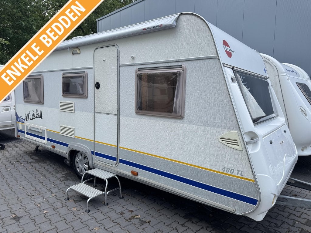 Bürstner Fun 480 TL / aparte bedden / nieuwe luifel, Caravans en Kamperen, Caravans, Rondzit, Bedrijf, Bürstner, Overige typen