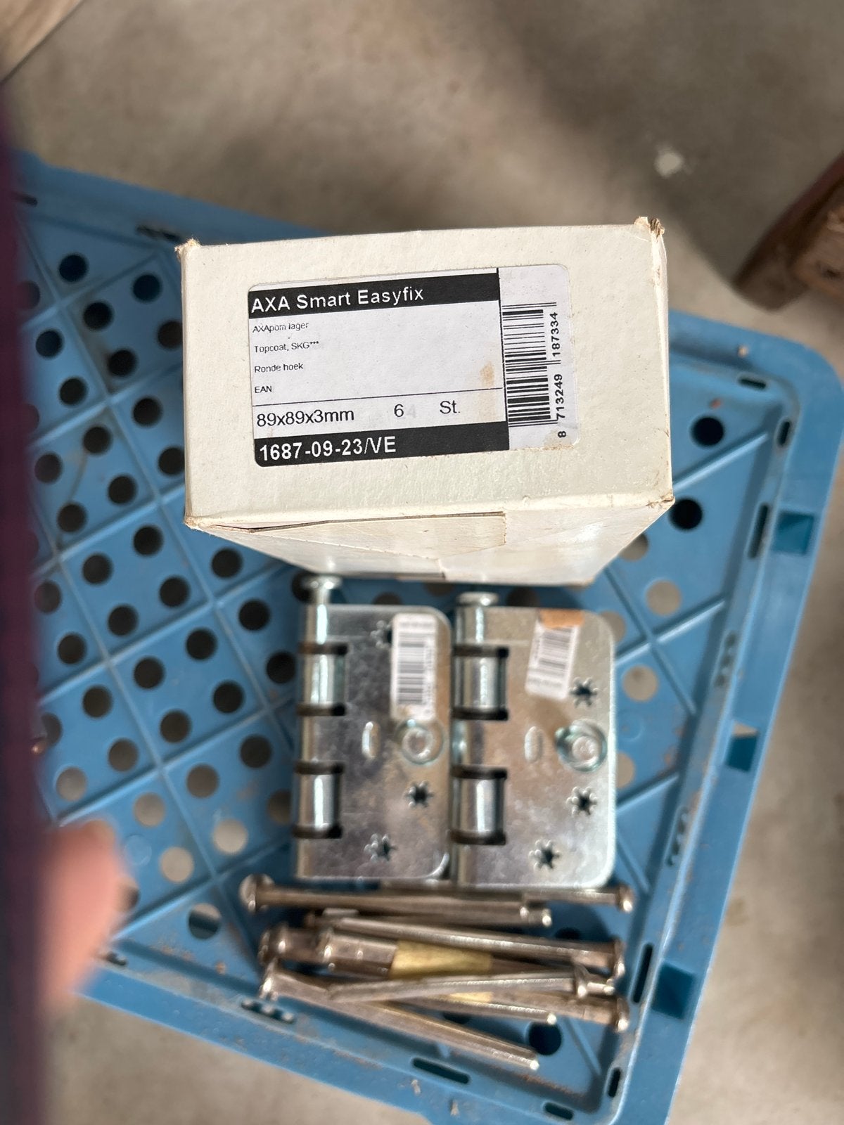 11 stuks AXA Smart Easyfix Scharnier 89x89x3mm, Ophalen of Verzenden, Nieuw, IJzer, Scharnier