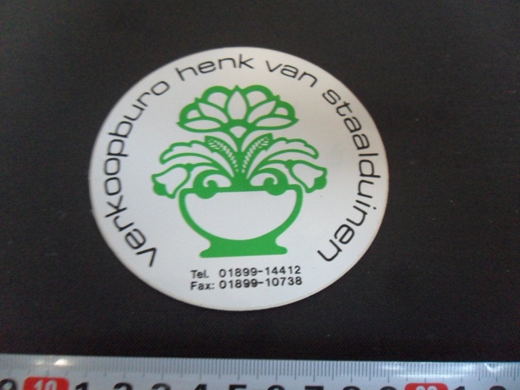 sticker Maassluis Verkoopburo HENK van STAALDUINEN, Verzamelen, Ophalen of Verzenden, Zo goed als nieuw