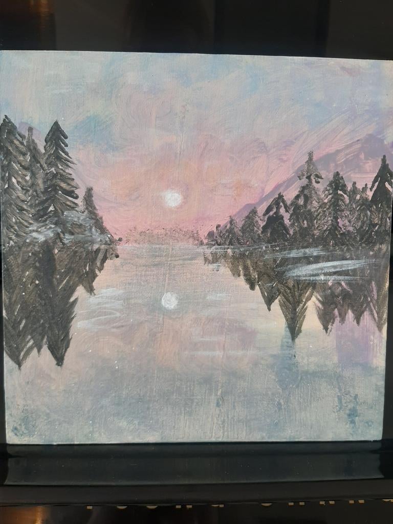 Schilderij landschap, Antiek en Kunst, Kunst | Schilderijen | Klassiek, Ophalen of Verzenden