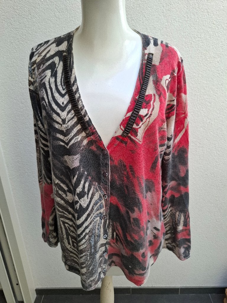 LUISA CERANO, VEST, MAAT 42, Kleding | Dames, Truien en Vesten, Ophalen of Verzenden, Gedragen, Maat 42/44 (L), Blauw