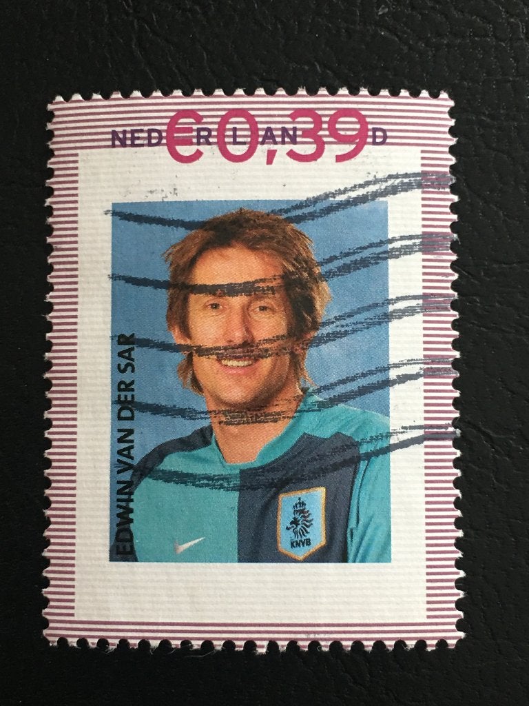 2501 Persoonlijk - Edwin van der Sar - gestempeld, Ophalen of Verzenden, Na 1940, Gestempeld