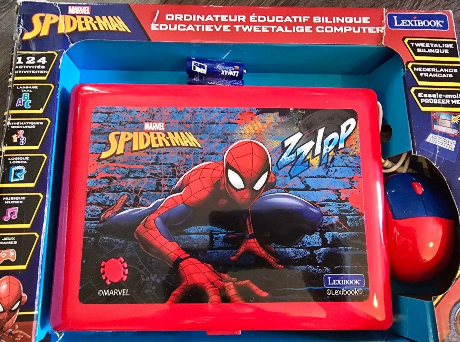 Spiderman Educatieve Tweetalige Computer Lexibook, Ophalen of Verzenden, Zo goed als nieuw, Taal en Lezen