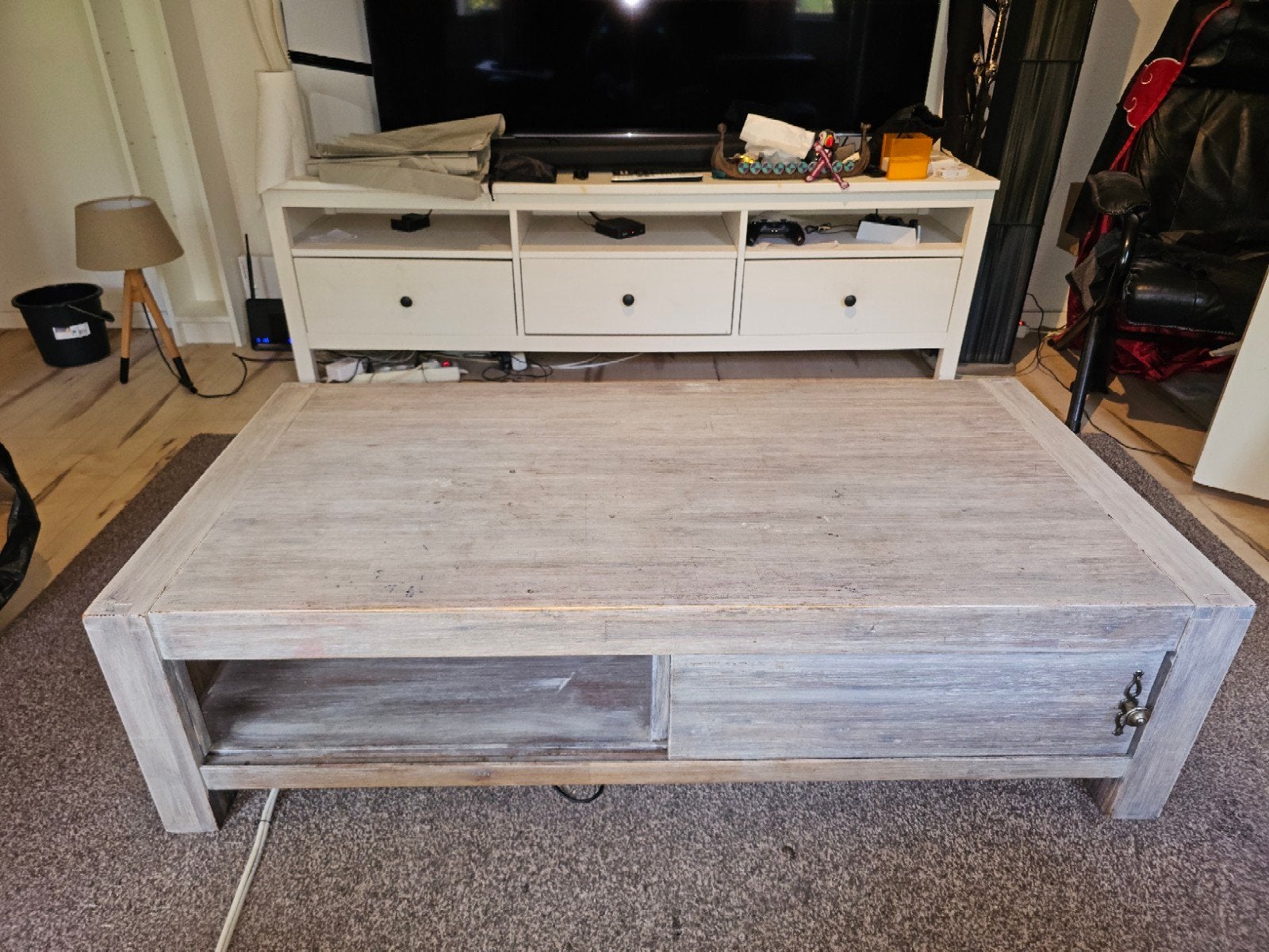 (GRATIS) Salontafel met opberging, Ophalen, Gebruikt, 100 tot 150 cm, 50 tot 100 cm