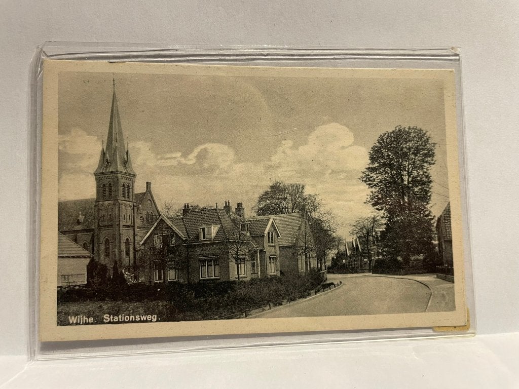 Whije - Stationsweg, Verzenden, 1920 tot 1940, Gelopen, Overijssel