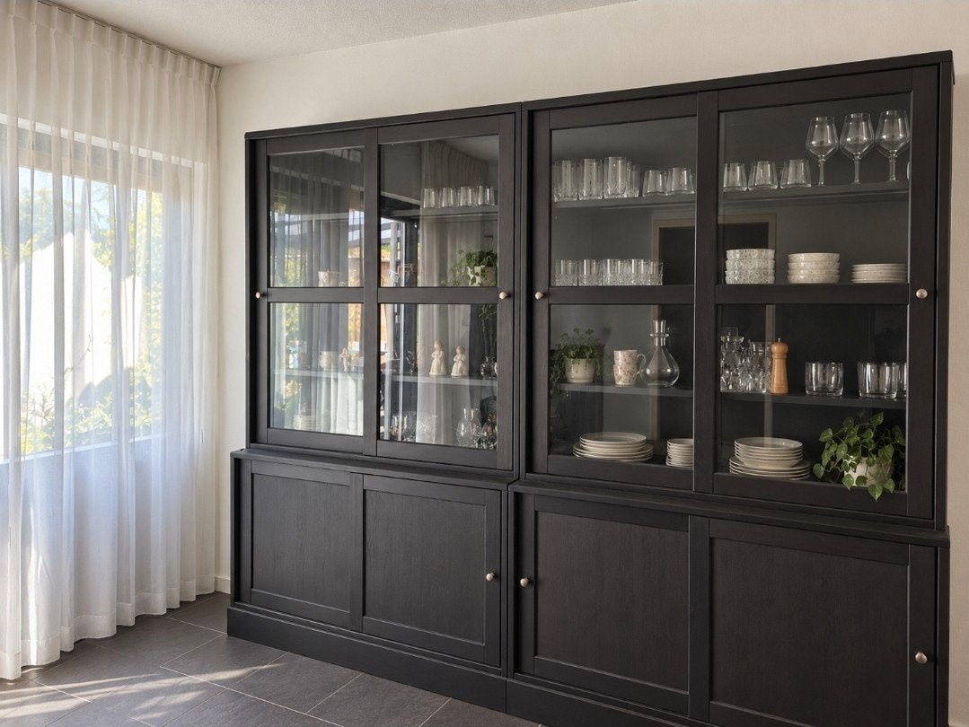buffetkast / vitrinekast ( 2,42), Met deur(en), Modern, Scandinavisch, 200 cm of meer, Overige houtsoorten