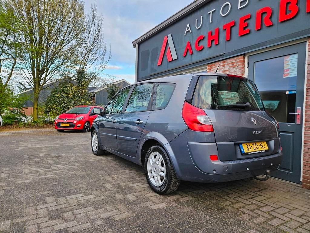 Renault Grand Scénic 1.6-16V Tech Line Trekhaak! Xenon! Air, Auto's, Gebruikt, 4 cilinders, Blauw, Leder en Stof