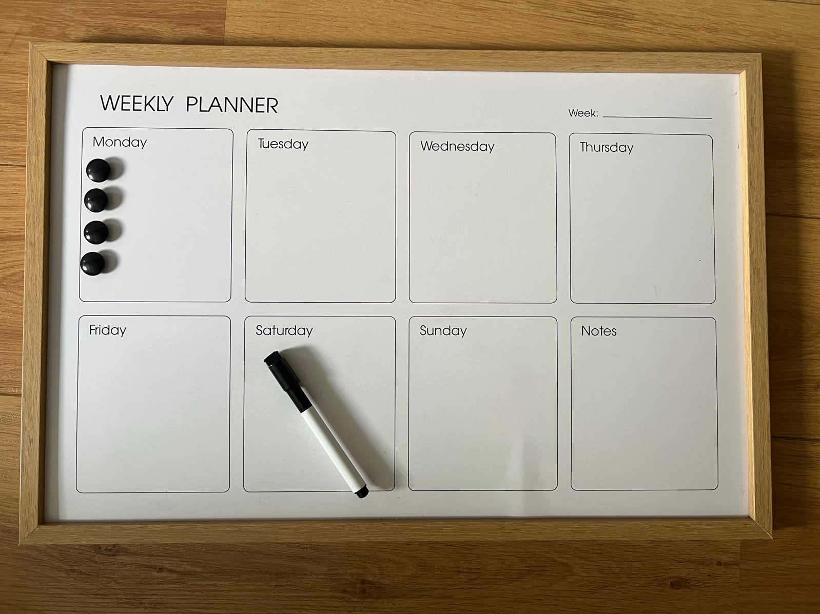 Magnetisch weekplanner, Ophalen
