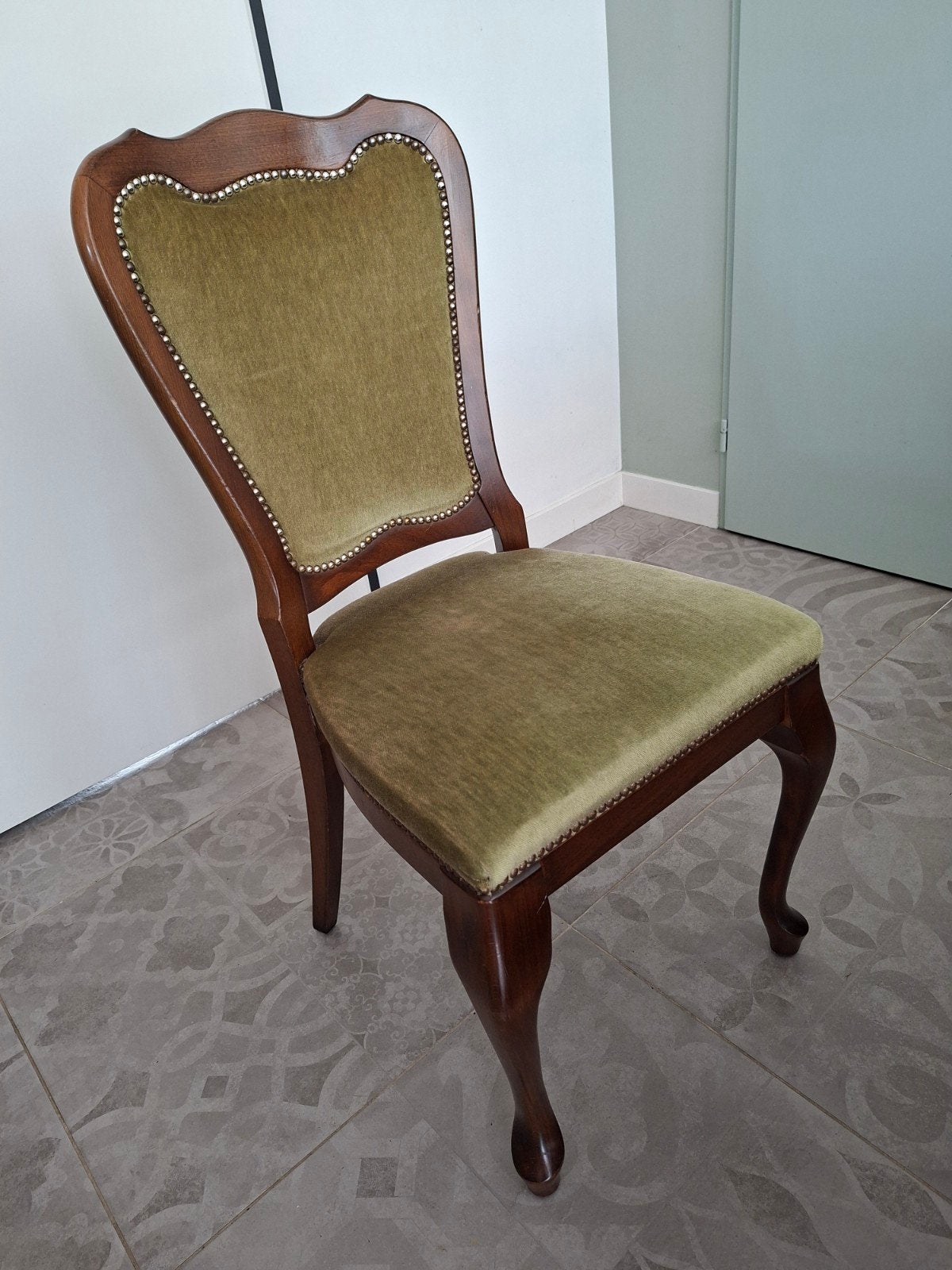 4 prachtige houten stoelen. Antiek/klassiek/Queen Ann, Ophalen, Gebruikt, Bruin, Klassiek